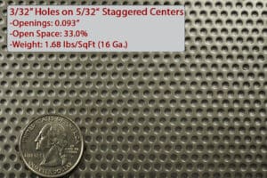 0.093 Holes on 0.156 Staggered Perforated Metal