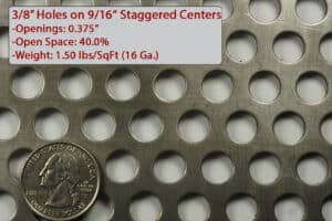 0.375 Holes on 0.562 Staggered Perforated Metal