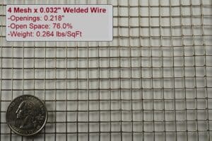 4 Mesh x 0.032 Welded Wire Mesh