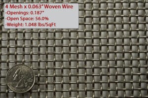 4 Mesh x 0.063 Woven Wire Mesh