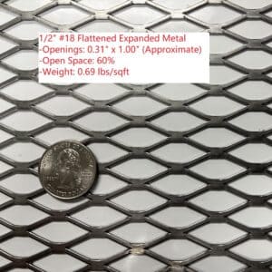 1/2" #18 Flattened Expanded Metal