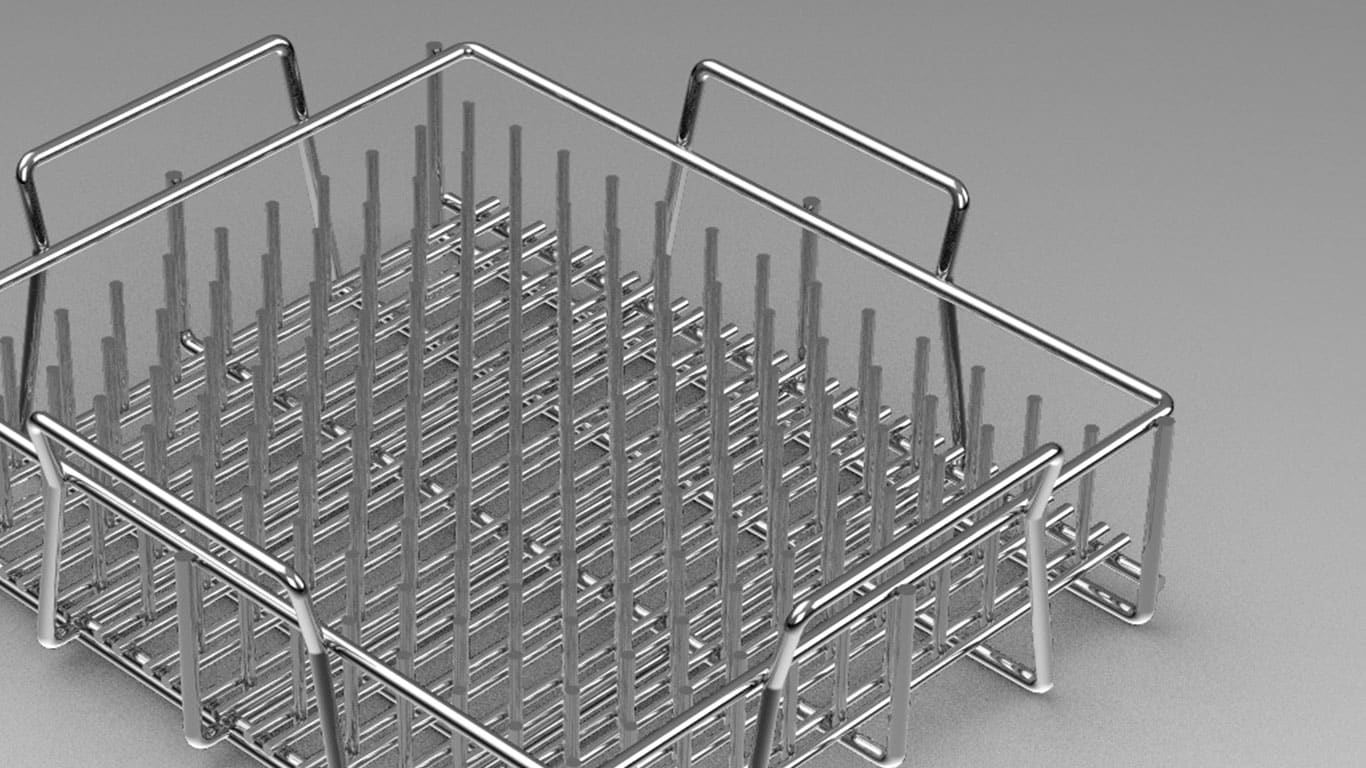 Wire basket used for heat treating