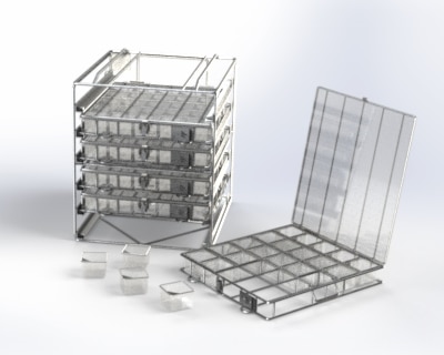 Wire Mesh Basket for Ultrasonic Cleaning Application