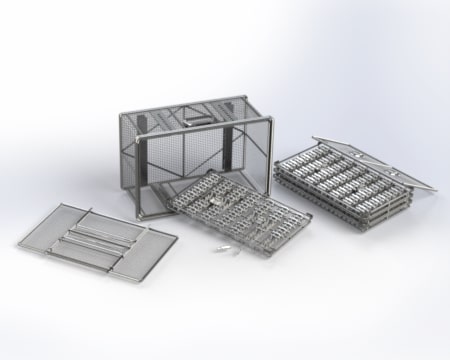 Heavy Duty Wire Mesh Basket with multiple pieces