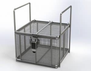 Three M Tool Custom Stainless Steel Wire Basket with Lid