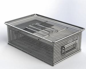 Three M Tool Heavy Duty Wire Stainless Steel Basket with Compression Lid