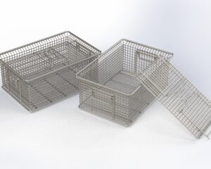 Three M Tool Heavy Duty Wire Stainless Steel Basket with Compression Lid